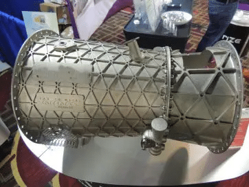 A 3D-printed metal aerospace engine casing