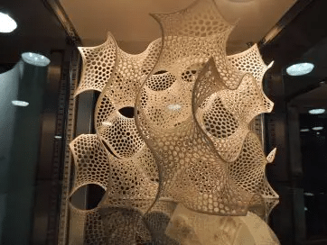 A 3D-printed lattice sculpture