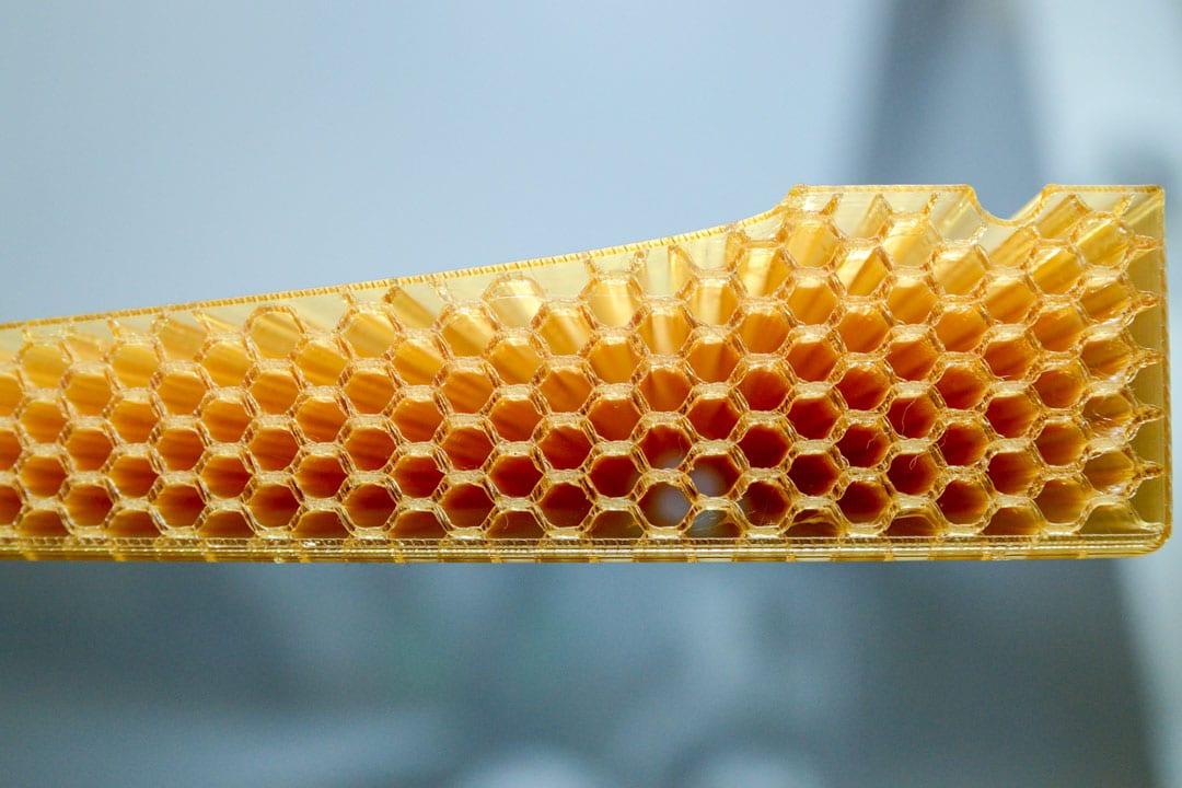 FDM 3D-printed parts with a honeycomb structure
