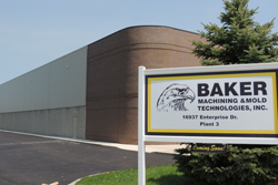 Exterior of Baker Industries Plant 3, one of the assembly and inspection facilities, in Macomb, Michigan